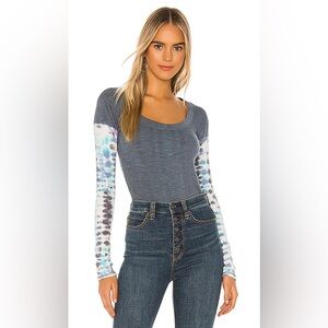 Free People Big Sur Tee in Black Combo